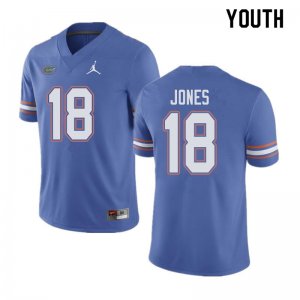 Youth Florida Gators #18 Jalon Jones NCAA Jordan Brand Blue Authentic Stitched College Football Jersey GWQ3662ZC